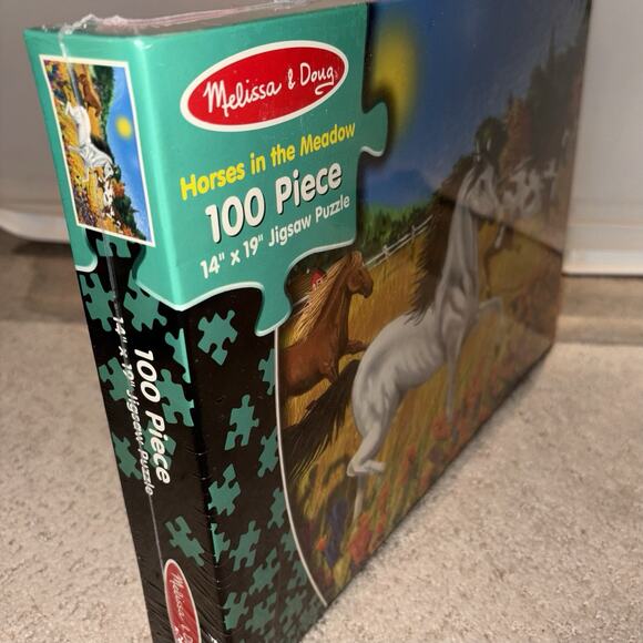 Melissa & Doug 100 Piece " Horse In The Meadow" 14"x19" Jigsaw Puzzle NEW Sealed - Picture 2 of 4